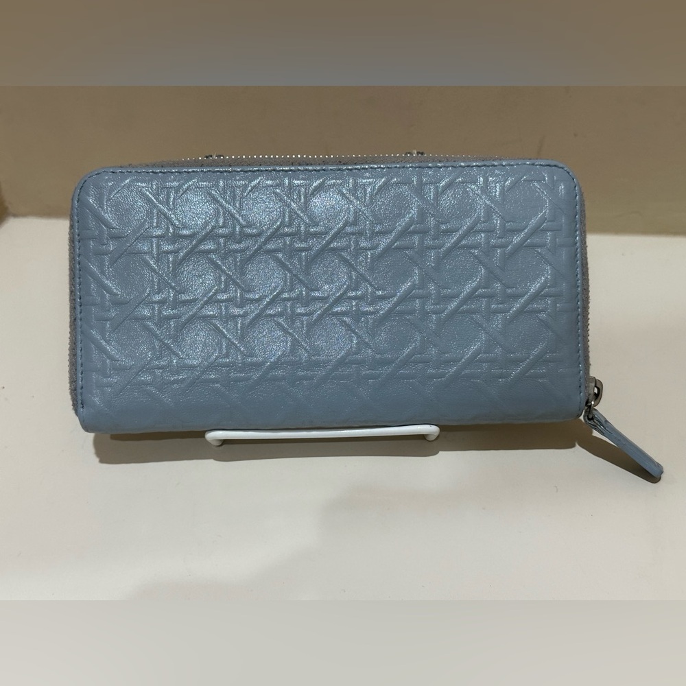 Dior Cannage Grey Zip Long Wallet - Picture 2 of 13